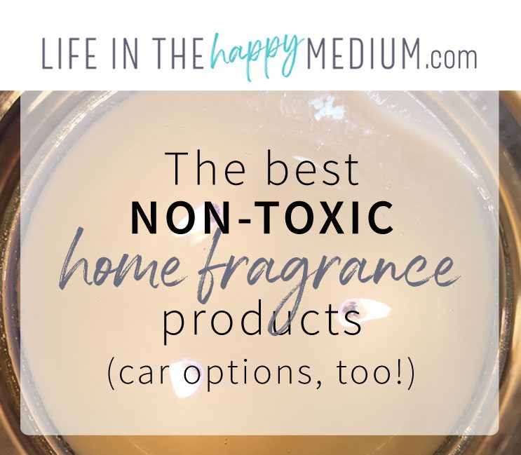 The best nontoxic home fragrance products (car options, too!), title pictures on a large 3-wick Nellamoon candle