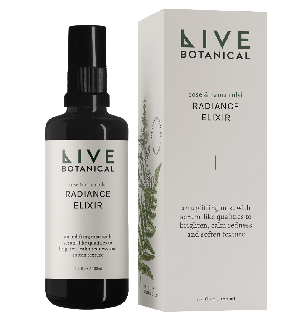 best clean skincare products for sensitive skin - Live Botanical Radiance Elixir