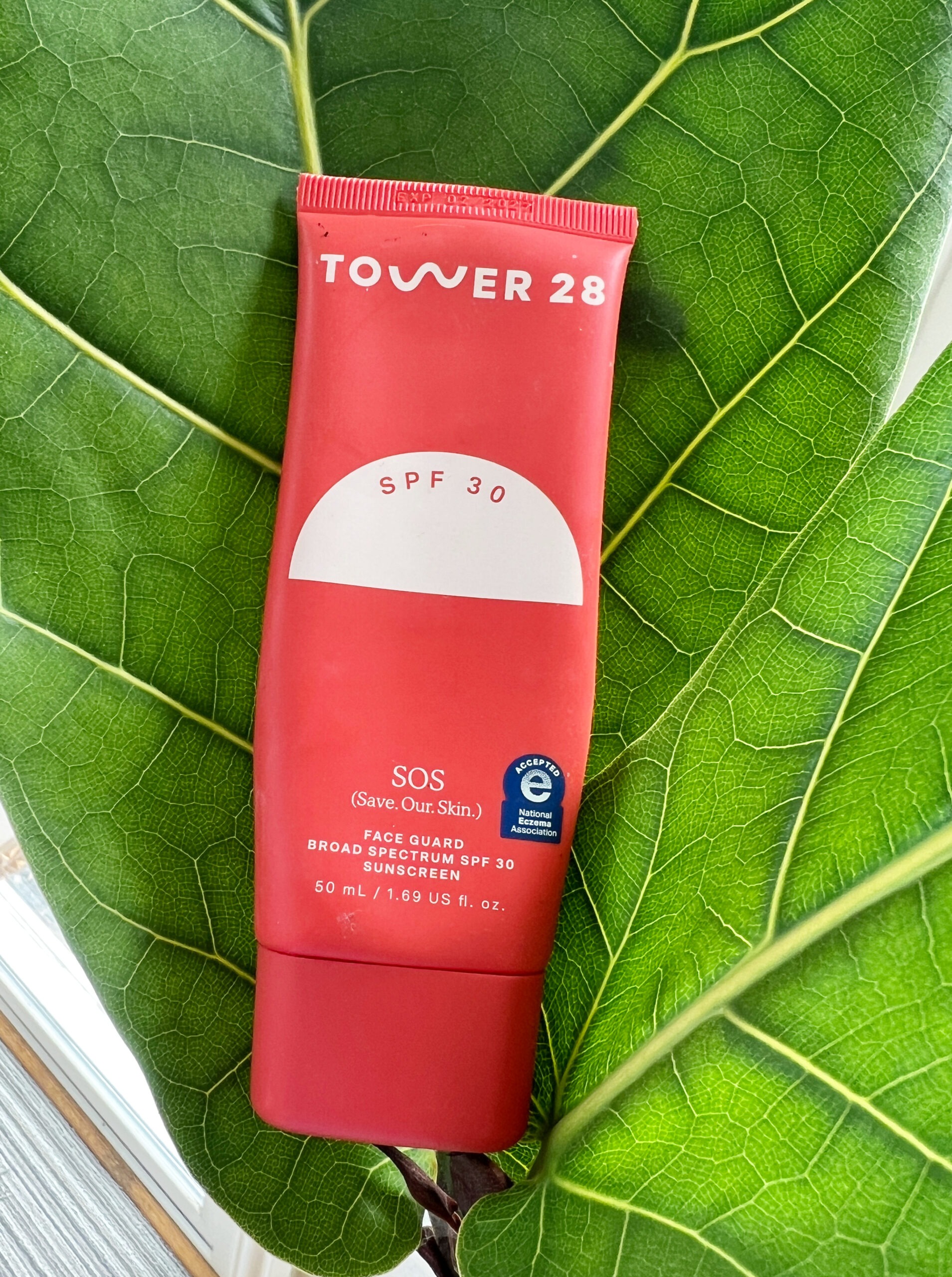 Best clean sunscreen for sensitive skin - Tower 28 SOS Faceguard SPF 30