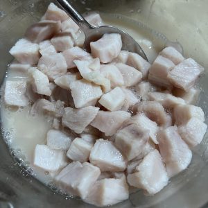 ceviche recipe - lime juice cooks the fish